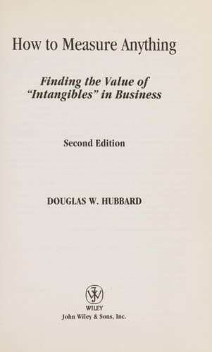 Cover of How to Measure Anything